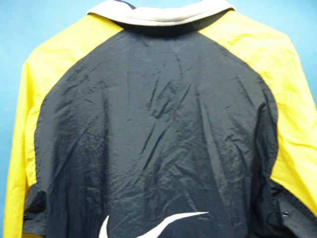 Boys Mens Nike WindBreaker Blue Yellow Lightweight Jacket Sz 14-16 Red Swoosh | eBay